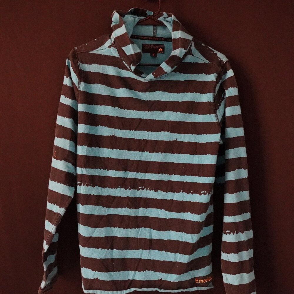 Emerica Hooded Long Sleeve Striped Shirt
